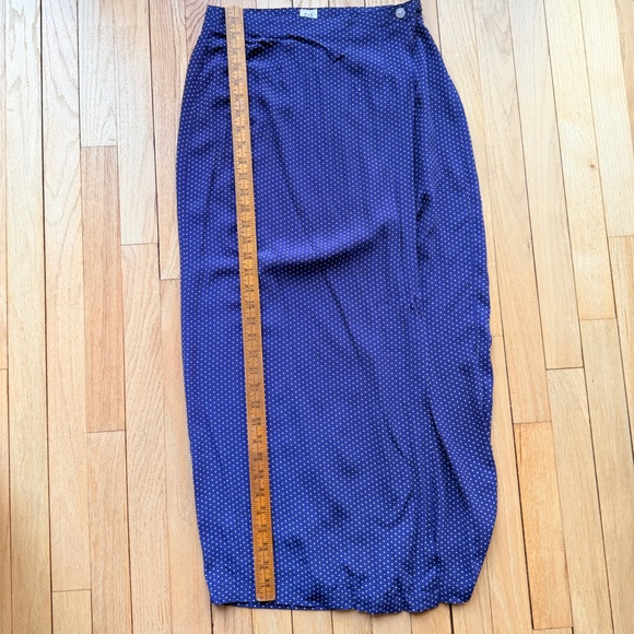 Vintage GAP Navy Blue polka dot Maxi Skirt - Picture 4 of 4